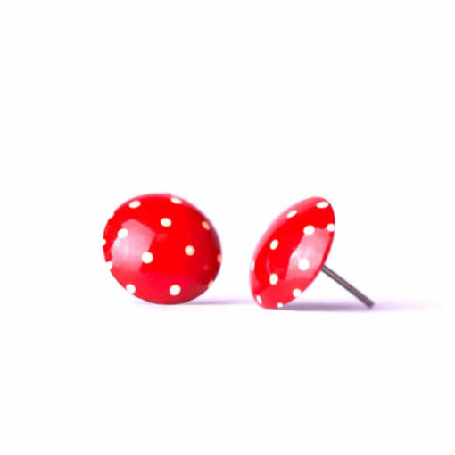 náušnice Retro muchomůrky